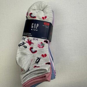 GAP Kids Girls Quarter Socks 10 Pack Multicolor Cotton M/L 3-10